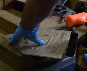 Hand Finished Aluminum Plaque