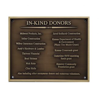 Donor Bronze Plaque