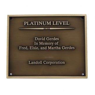 Platinum Level Bronze Plaque