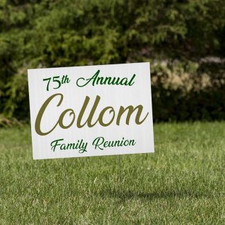 Corrugated Sample 4 Realistic Family Reunion Sign