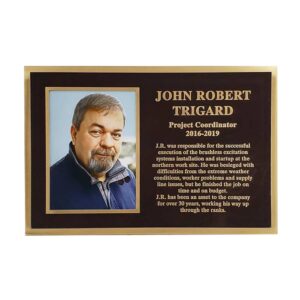 Bronze Rectangle Plaque Design
