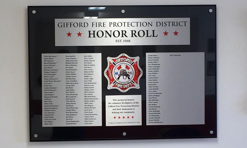 Fire Department Custom Recognition Wall 1