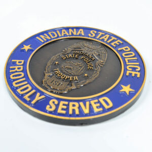 Bronze Police Medallion With Color