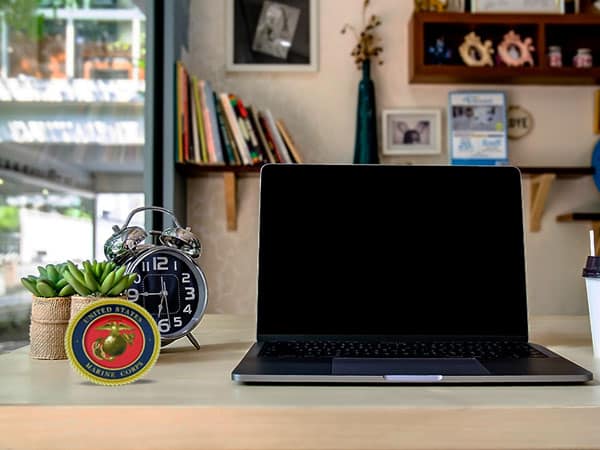 Bronze Marine USMC Medallion Desktop Ornament