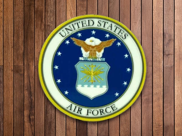 air force medallion wall display