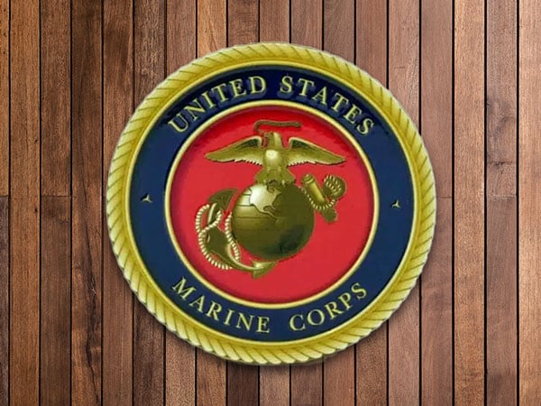 Bronze Marines Medallion Wall Display