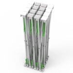 Curved Velcro Fabric Backdrop Hardware Closed