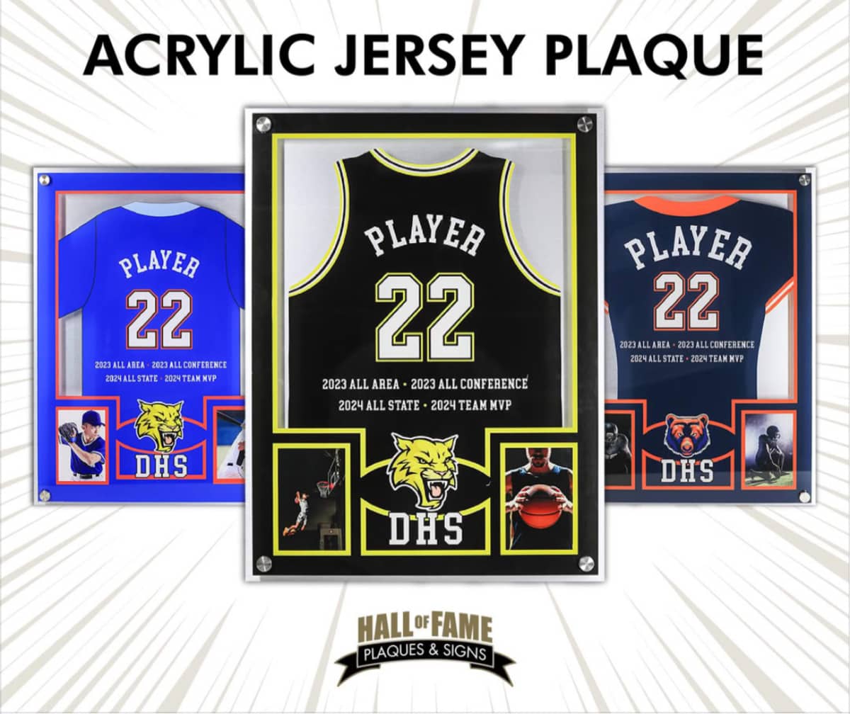 Acrylic Jersey Plaque (framed jerseys)