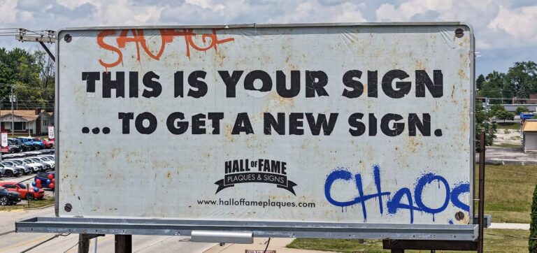 A sign that says "This is your sign...to get a new sign."