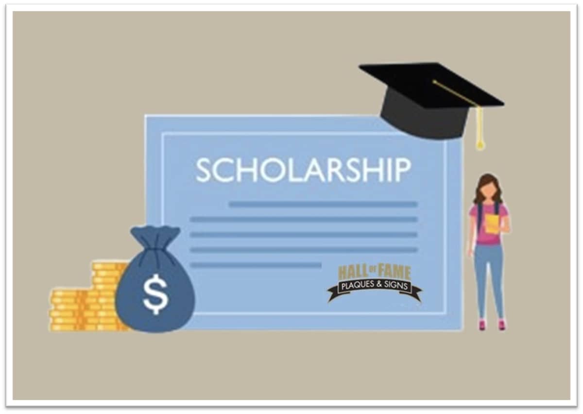 A graphic that says Scholarship