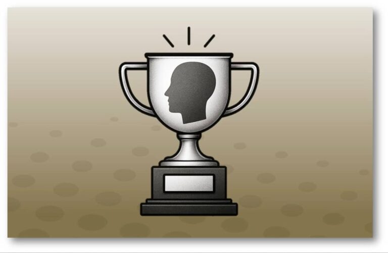 A graphic of a trophy