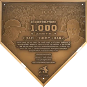 Bronze Home Plate Coach Plaque