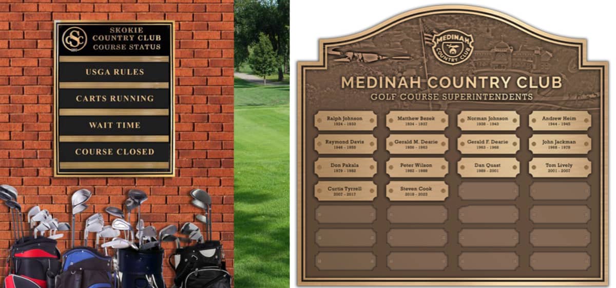 2 pictures of Clubhouse Signs (1 outside and 1 inside)