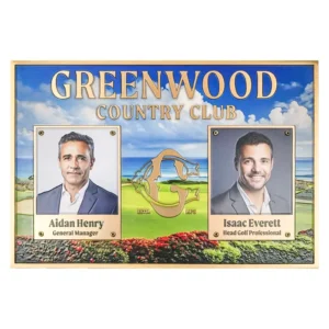 Golf Course Country Club Dedication Plaque