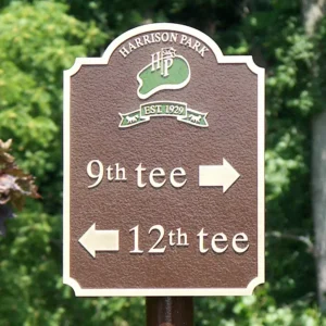 Golf Course Wayfinding Sign