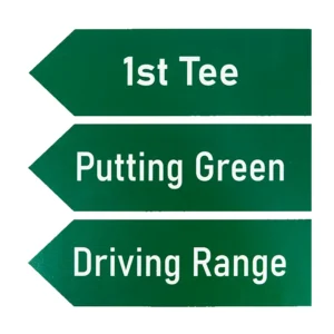Golf Course Wayfinding Signs Arrow 1