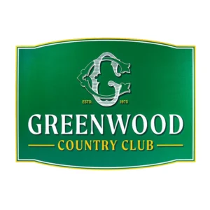 Golf Course Welcome Sign