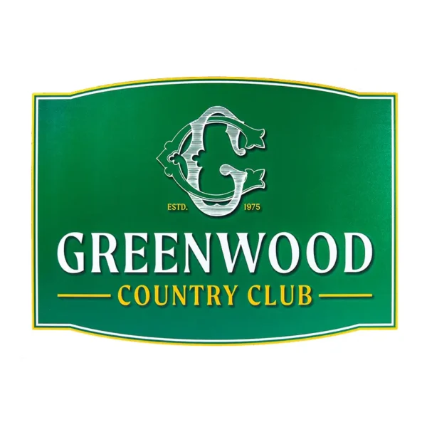 Golf Course Welcome Sign