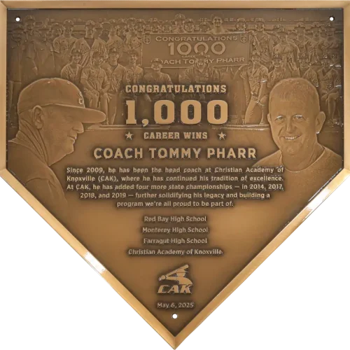 Bronze Home Plate Coach Plaque