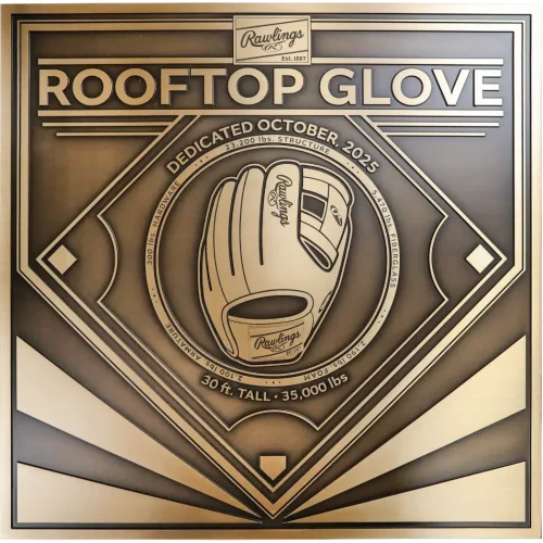 Custom Bronze Baseball Glove Plaque
