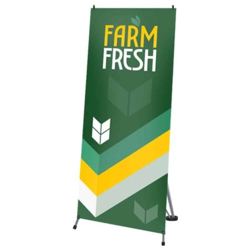 X Stand Banner Realistic Sample
