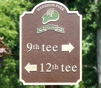 Golf Course Wayfinding Sign