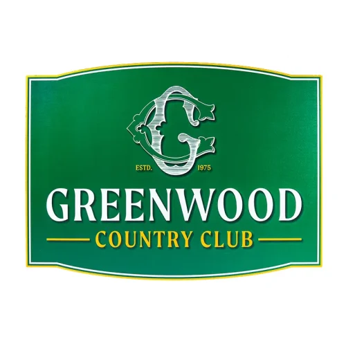 Golf Course Welcome Sign